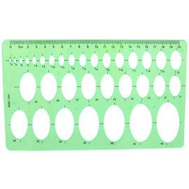 1Pcs 20cm Oval Ruler Drafting Template,Oval Line Drawing Ruler,Oval Tracing Drawing Ruler, Ellipse Template, Oval Stencil for Measuring Geometric Quilting Office School Supplies Formwork