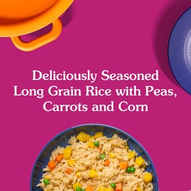 BEN'S ORIGINAL READY RICE Garden Vegetable Medley Flavored Rice, Family Size, 17.3 OZ Pouch (Pack of 6)