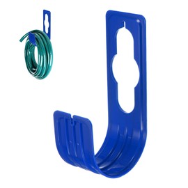 M METERXITY Garden Hose Hanger, ABS Plastic Water Hose Holder Wall Mount for 150 Feet Garden Watering Tube Hoses Storage, Expandable Outside Pipe Reel Hanging Hooks [Sapphire]