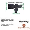 Adonai Hardware 5" Elath Black Antique Gate Flip Latch
