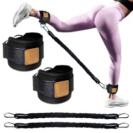 Ankle Resistance Bands with Cuffs Leg Strength Bands for Women Glutes Hip Building Exercise Bands for Working Out Fitness Yoga Martial Arts Ankle Straps for Butt Lift Exercise Equipment