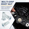 PATIKIL 25 Pcs Multi-Grip Rivet Nuts, 5/16-18 Pre-Bulbed Shank Flat