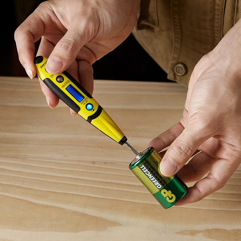Dekton Digital Voltage Tester | Measures AC/DC Voltage from 12V