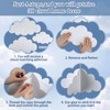 RattanView 15 Pcs Classroom 3D Cloud Decorations, Ceiling Hanging Clouds