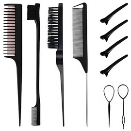 10 Pcs Peine para Peinar Cabello, Kit de Peines para Peinar el Cabello, Cepillo de Nailon para Cabell, Cepillos de Peine para Burlas para el Cabello  