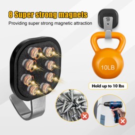 2 Pack Heavy Duty Magnetic Hook for Cruise Cabins,Garage, RV,Powerful Magnet Versalite Indoor and Outdoor Tool Towel Brooms Coat Hanger, Strong Magnets with Stainless 304 Hooks