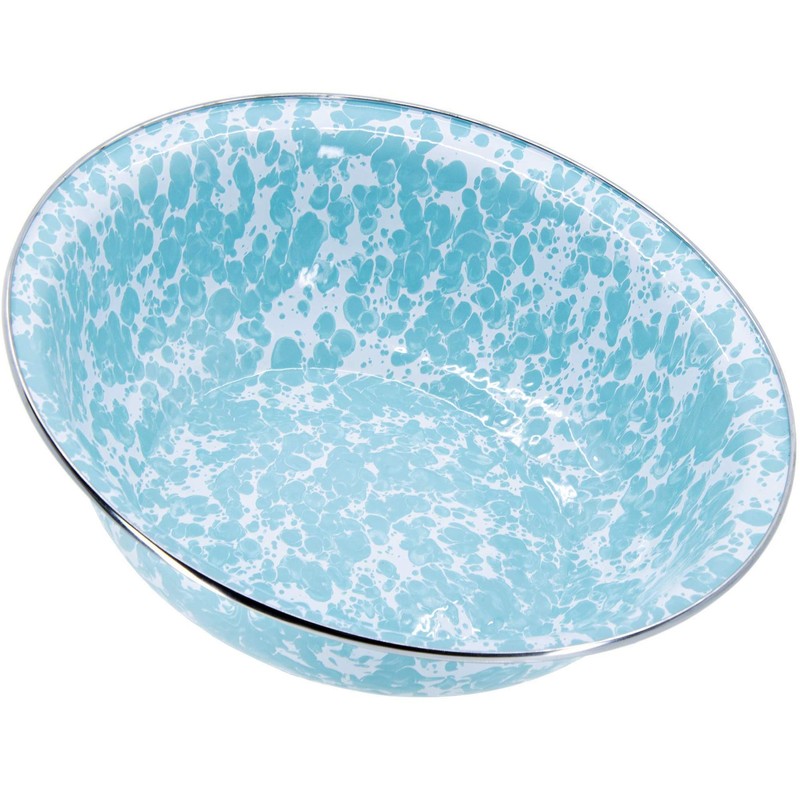 Golden Rabbit Enamelware - Sea Glass Swirl Pattern - 13.5