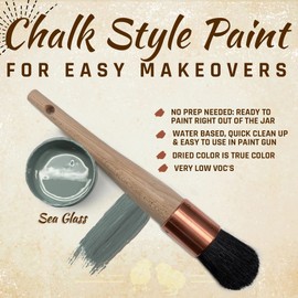 Chalky Chicks Chalk Paint - Chalk Paint for Furniture, Craft Paint, Cabinet Paint, Wood Paint, and Furniture Paint, Spray Paint-Ready for Home Decor - Sea Glass (Light Blue) 32 Fl Oz (Pack of 1)
