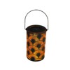 LED Solar Lantern Retro Iron Hollow Portable Warm Light Outdoor