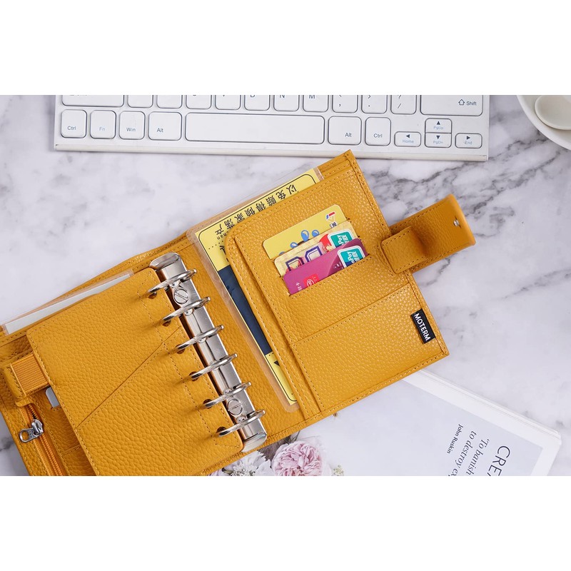 Moterm Pocket Luxe Ring Planner - Genuine Leather Binder Organiser