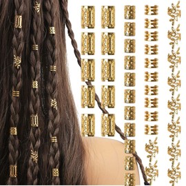 Dreadlocks Jewellery, Pack of 40 Hair Accessories for Braids, Adjustable Metal Cuffs, Loc Jewellery for Hair, Hair Spirals Clips, Hair Accessories for Dreadlocks for Men, Women, Girls and Boys, Braids