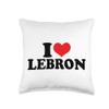 I Love Lebron, I Heart Lebron Throw Pillow