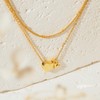 Lisitine Gold Initial Necklace for Women, 14k Gold Plated Heart