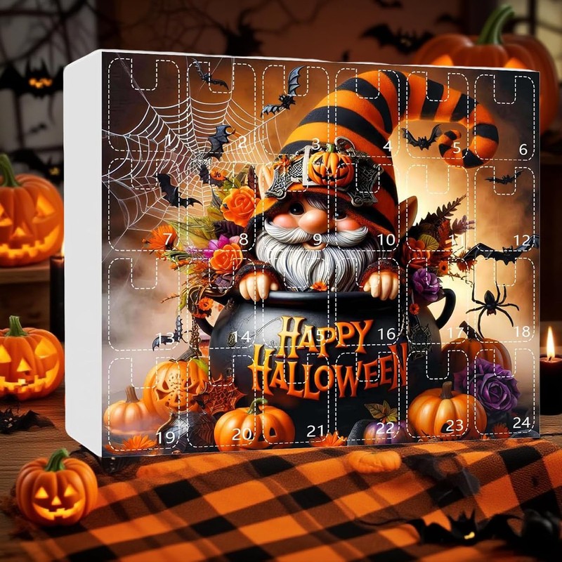 Calendario de Adviento Halloween 24 días – Decoración festiva con