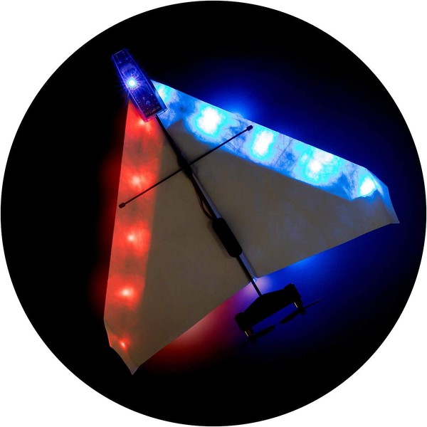 PowerUp Kit de vol de nuit 4-15,5 pouces bleu et rouge LED ensemble conçu pour faire voler votre avion en papier contrôlé par smartphone 4.0 la nuit. Pour les amateurs et les bricoleurs.