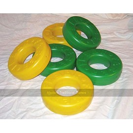 Pack of 6 spare disks for Mega 4 in a Line (3 green, 3 yellow)