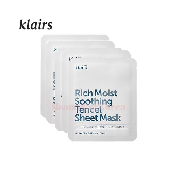 KLAIRS Rich Moist Soothing Tencel Sheet Mask 25ml*5ea