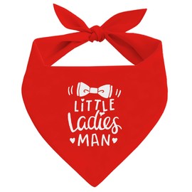 Little Ladies Man Dog Bandana, Red Girl Pet Dog Scarf Accessories, Pet Dogs Triangle Scarf, Dogs Bandana for Small Medium, Pets Lover Gift, Suitable for Pets Girls