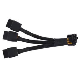 Srrrwunti 3X8Pin PCI-E to 16Pin(12+4) PCI-E 5.0 12VHPWR Connector 90-Degree Elbow Cable Accessory Parts GPU RTX4090 RTX4080 Series P8X3 to 16PIN-A