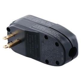 napkery Leakage Protector Black Durable 120 Volts Automatic Reset 3-pin Plug Portable PC Ground Fault Circuit Interrupter Air Conditioner