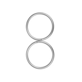 TOPIND 3" Large Size Aluminium Baby Sling Rings for Baby Carriers & Slings of 2 pcs (2 Pair Silver)