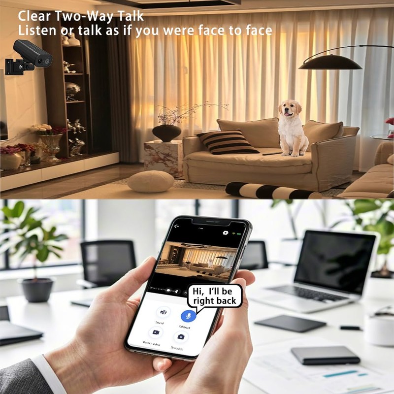 PNZEO W9 Pro Smart Wireless Camera, IPX6 Waterproof 4K HD,