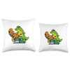 Dentist and dentistry designs Horse at Crocodile Dentist Throw Pillow,