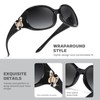 DreamCalf Polarized Sunglasses for Women, Trendy Wrap Around Y2K Style