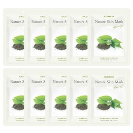 Food Aholic (10 Sheets) Food A Holic Nature Skin Green Tea Mask Pack / (10매)푸드어홀릭 네이처스킨 녹차 마스크팩