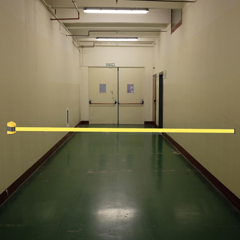 PATIKIL Fixed Wall Mount Retractable Belt Barrier, 16.4 Ft Crowd