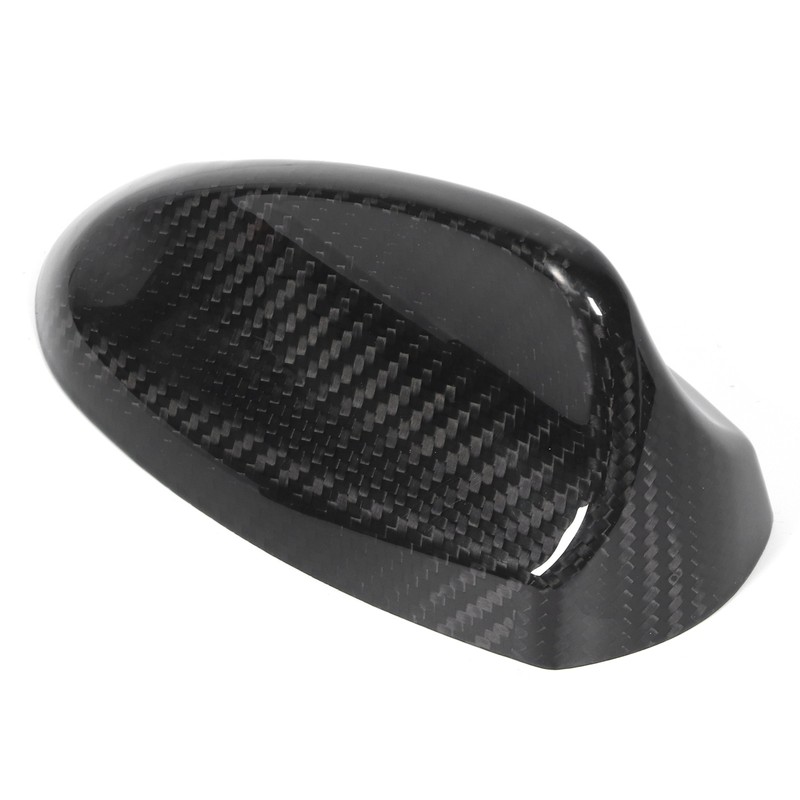 Carbon Fiber Car Antenna Cover Shark Fin Trim Glossy Black