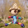 120PCS 20mm Colored Wooden Beads for Crafts, Large Hole Round
