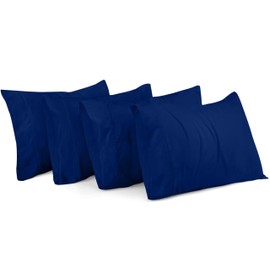 Utopia Bedding Standard Pillow Cases - 4 Pack - Envelope Closure - Soft Brushed Microfiber Fabric - Shrinkage and Fade Resistant Pillow Covers Standard Size 20 X 26 Inches (Standard, Royal Blue)