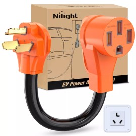 Nilight EV Charger Adapter Cord 30 Amp to 50 Amp 3 Prong Pure Copper