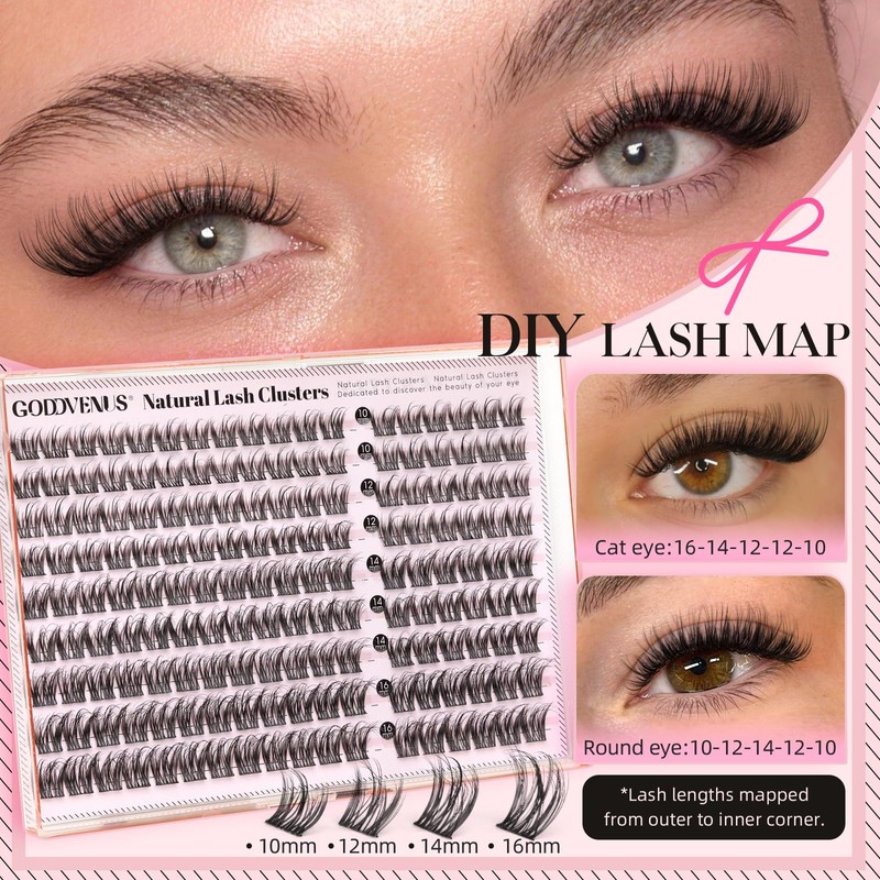 Classy Lash Clusters Wispy Pestañas Postizas Naturales D Curl