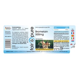 Fair & Pure® - Bromelain 500mg - Vegan - 120 Tablets