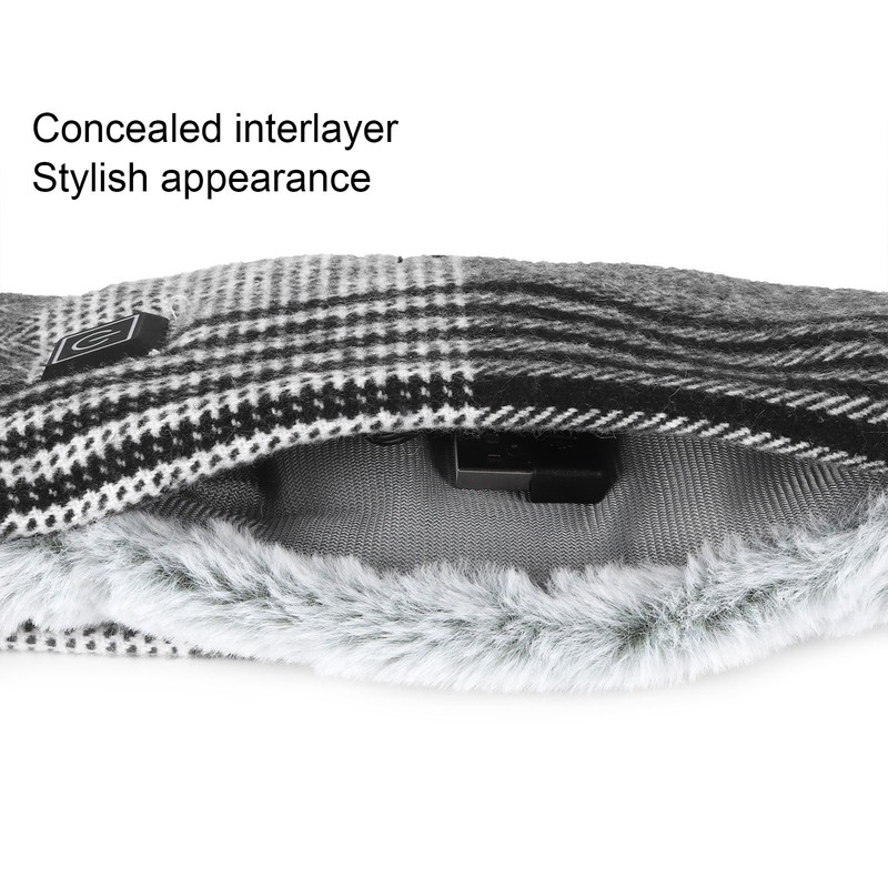 Electric Heated Scarf USB Smart Neckerchief Washable Warm Neck Gaiter