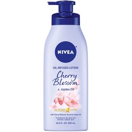 NIVEA NIVEA Cherry Blossom and Jojoba Oil Infused Lotion, Moisturizing Body Lotion for Dry Skin, 16.9 Fl Oz Pump Bottle