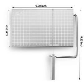 Cheese Slicer & Cheese Cutter | Stainless Steel cheese slicer with 10 Replacement-wires | Cheese Cutter for Block Cheese Metal Cheese Slicer Cutting Board Kitchen Gadgets Gift Set for Cheese Butter