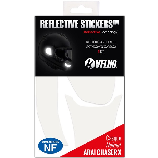 VFLUO - Stripes Reflective Stickers for ARAÏ Chaser X Motorcycle