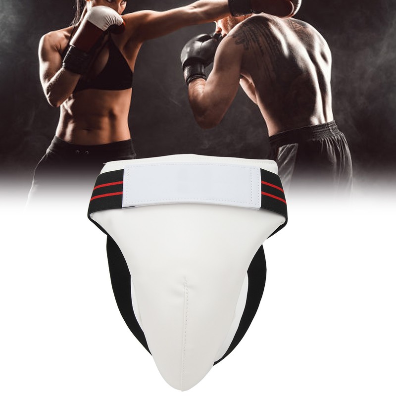 Boxing Groin Guard Protector Elastic Straps Adjustable Breathable Athletic Cup