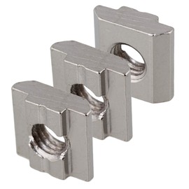 CNBTR Silver European Standard 30 Series Aluminum Slot Carbon Steel Half Round Roll In Sliding T Slot Nut with M8 Thread Pack of 30