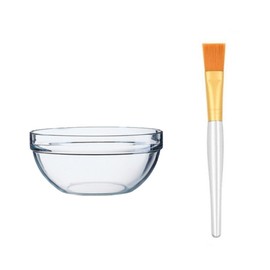 Glass ball + pack brush, mixed colors, 1 piece / 유리볼 + 팩 브러쉬, 혼합색상, 1개