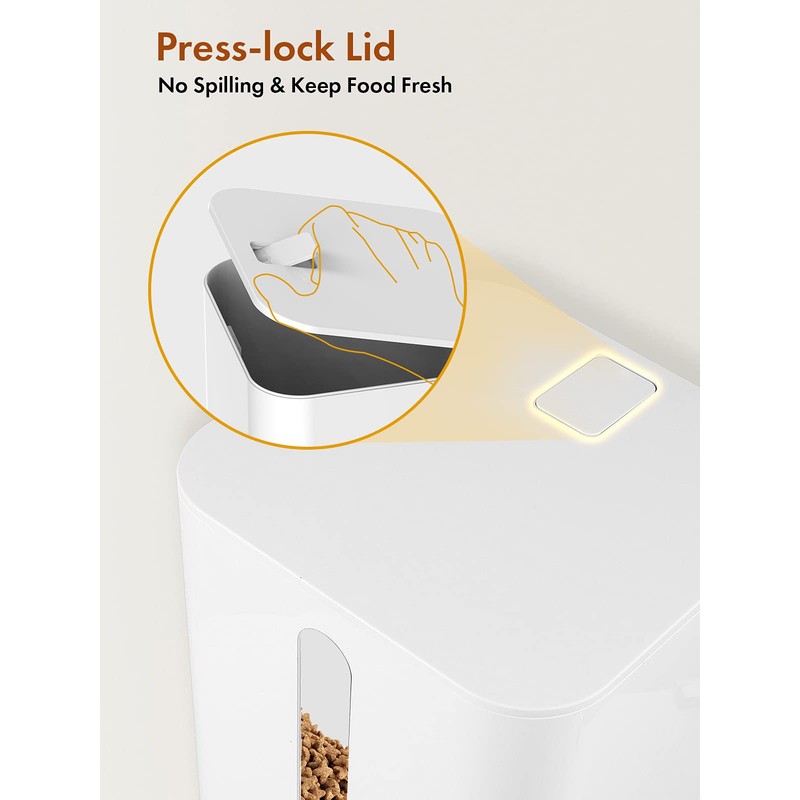 NPET Automatic Cat Feeder, 6L Dog Food Dispenser with Desiccant