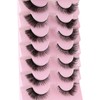 Kiusatig Eyelashes Natural Fox Eye Lashes Cat Eye Lashes Fluffy