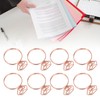 100Pcs Cute Paper Clips Ring Style Anti Slip Sturdy Electroplated