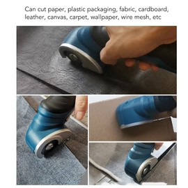 Focket Cordless Electric Scissors, 2000 mAh Mini Cutter Rotary Cutter for Fabric, Powerful Carpet and Cardboard Cutter, Electric Fabric Cutter, Fabric Scissors, Cardboard Snow (EU Plug)