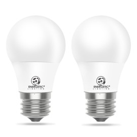 Energetic 5.5W A15 LED Bulb, 40 Watt Equivalent, Refrigerator Bulb, 3000K Warm White, A15 Ceiling Fan Light Bulbs, Appliance Bulb, E26 Base, 550 LM, Non-Dimmable, 2 Pack