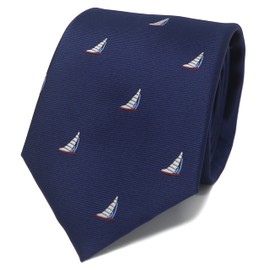 MENDEPOT - Corbatas deportivas con diseño temático con caja de regalo, corbatas temáticas de golf, corbata de tenis, corbata de fútbol, Sailing, Medium