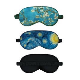 JDNFKG 2 Stücke Schlaf -Augenmaske, Blackout -Augenmaske, Kreative Gedruckte Augenmaske, Komfortabel Und Weich, Geeignet Für Die Mittagspause Und Reise.